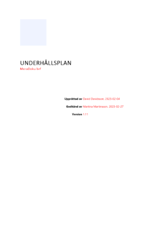 Underhållsplan brf | DokuMera