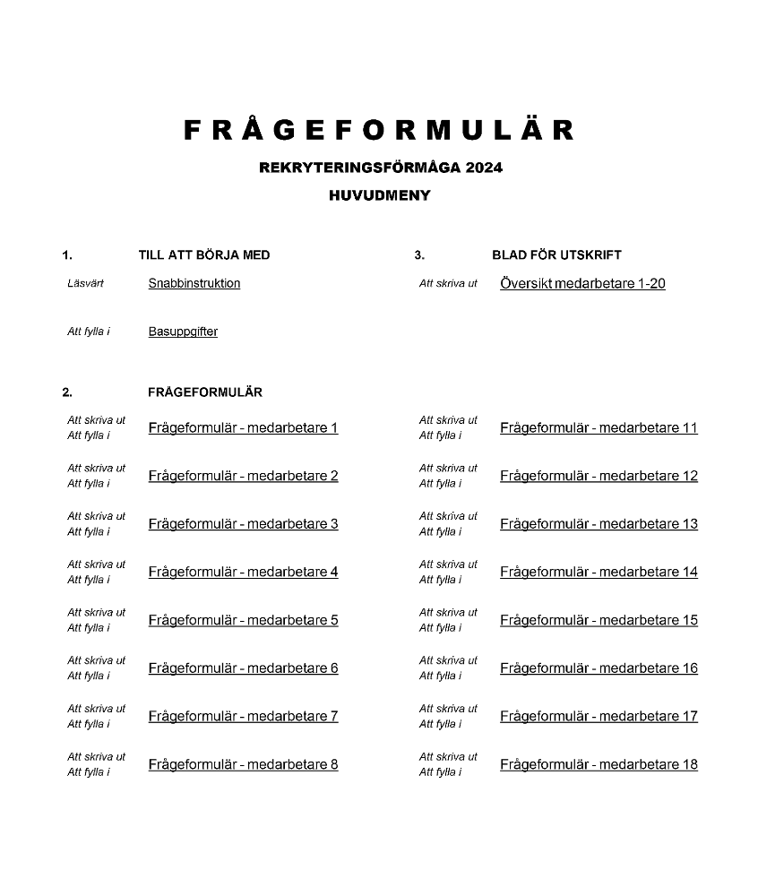 Enkät rekryteringsförmåga