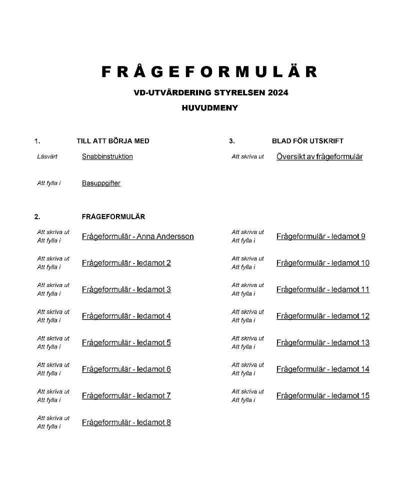 VD-utvärdering – styrelsen