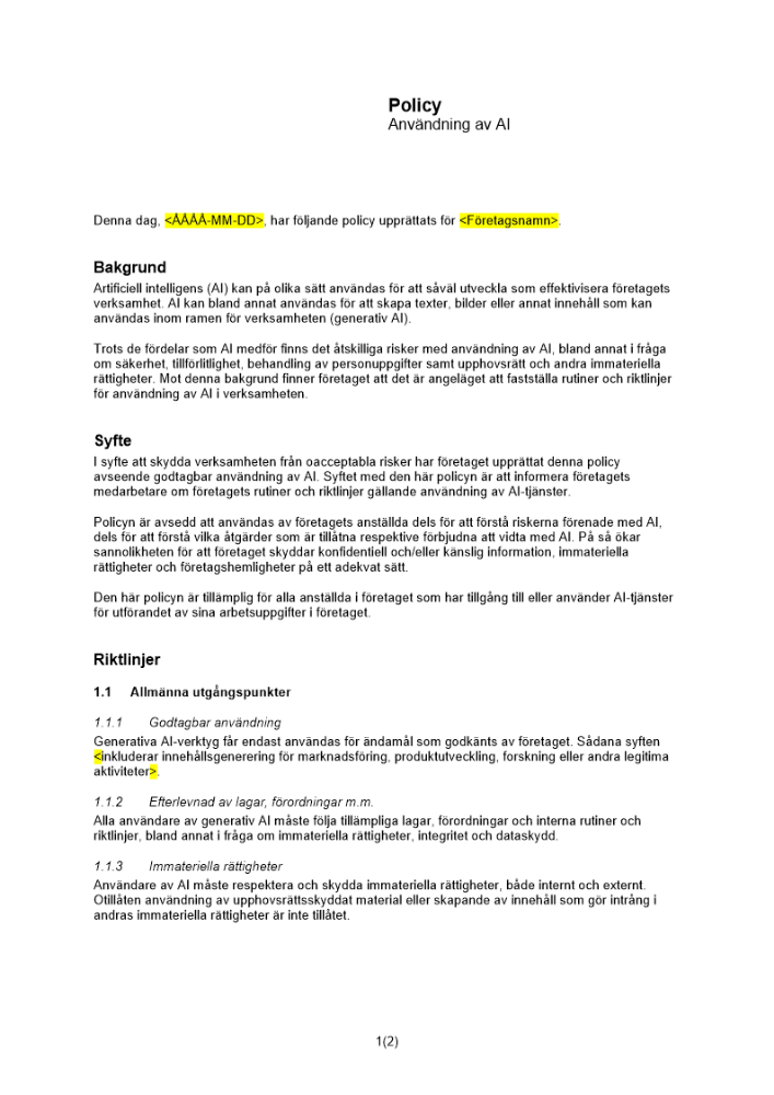 AI-policy