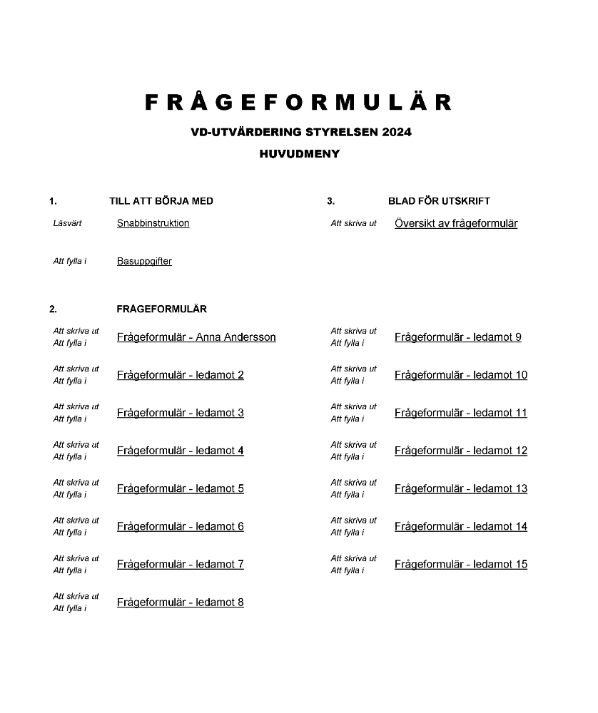 VD-utvärdering – styrelsen