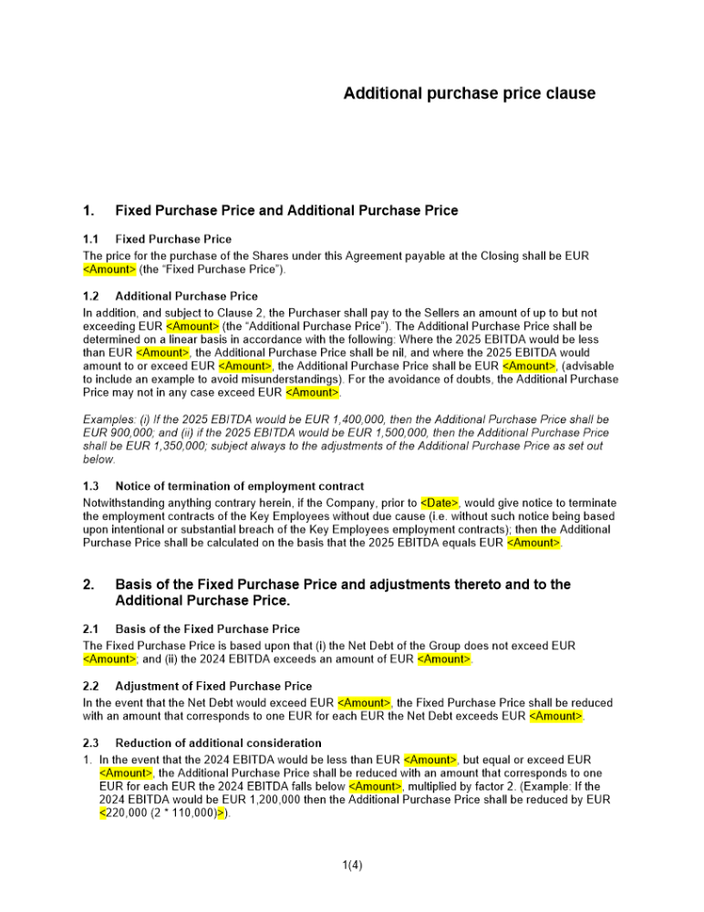 Tilläggsköpeskillingsklausul Engelsk