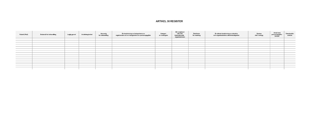 Artikel 30-register
