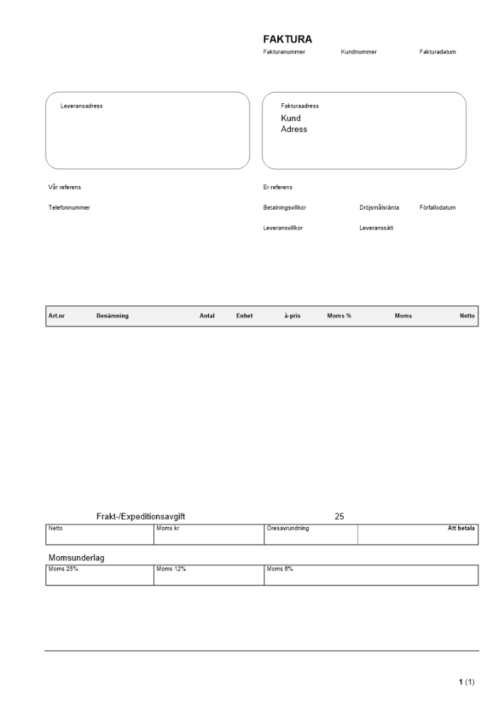 Faktura (olika momssatser)