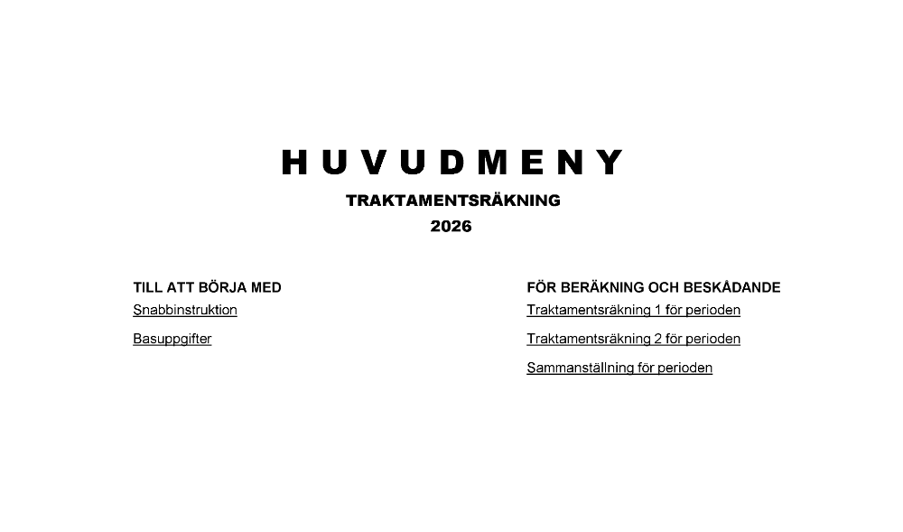 Traktamentsräkning 2026